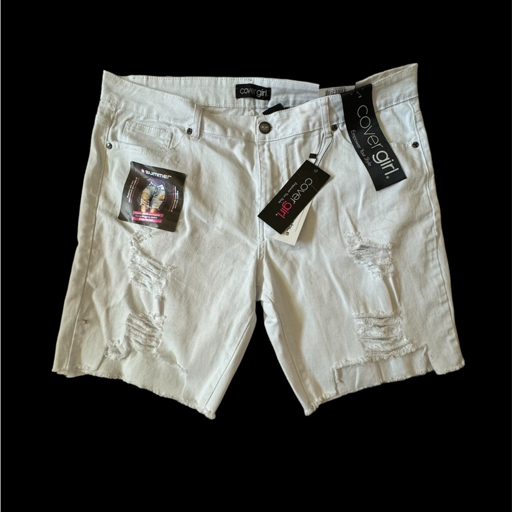 White Distressed Shorts Cover Girl Nwt